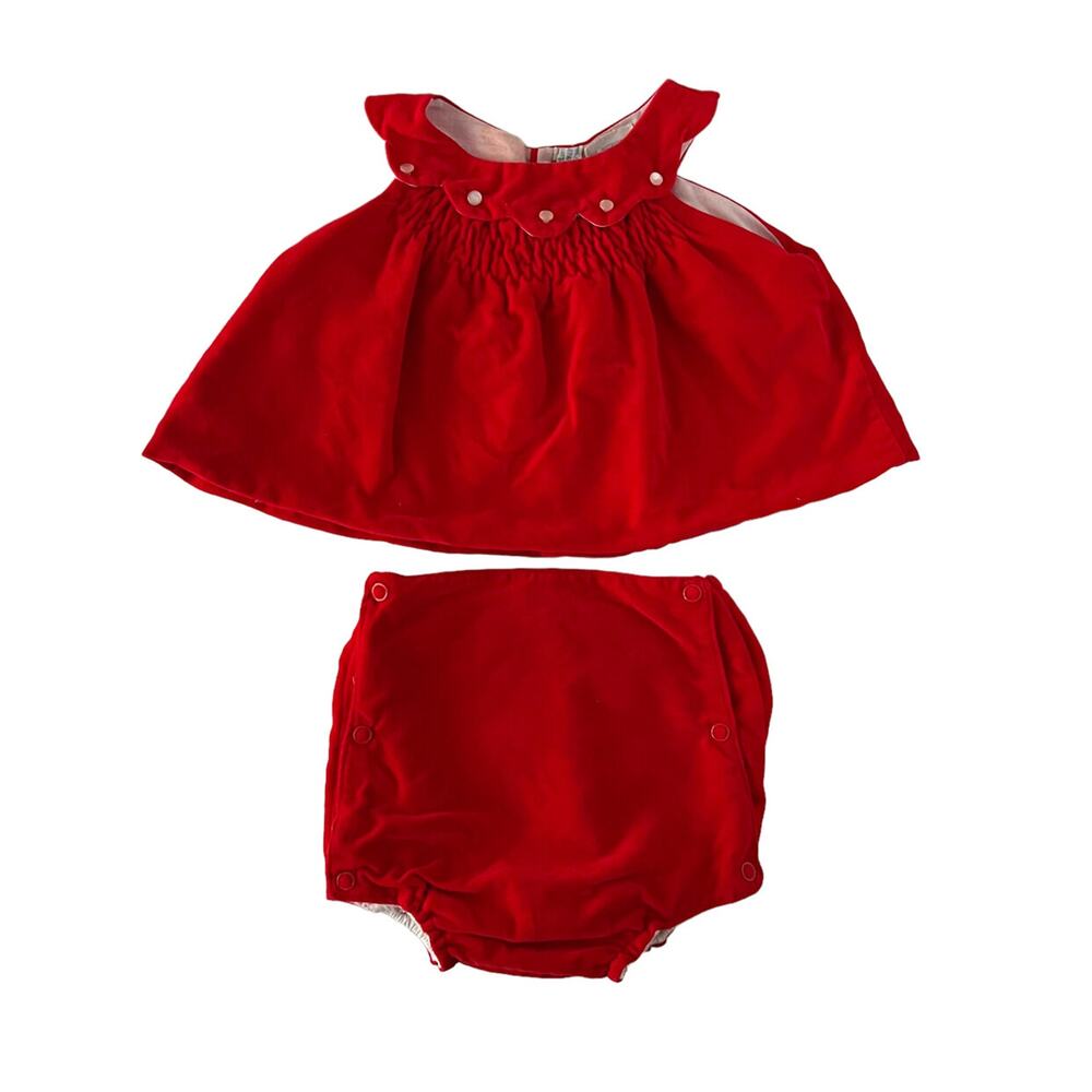 Vintage Red Velvet Set